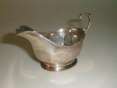 An Edward VIII silver sauce boat