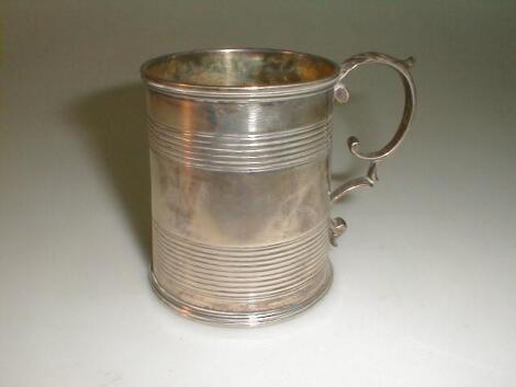 A Victorian silver baptismal mug