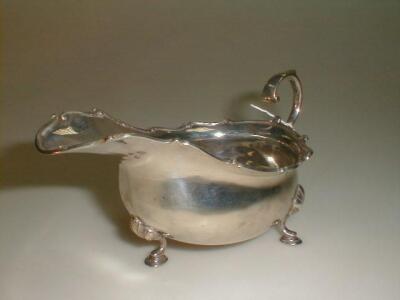 An Edward VII silver sauce boat