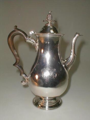 A George III silver coffee pot