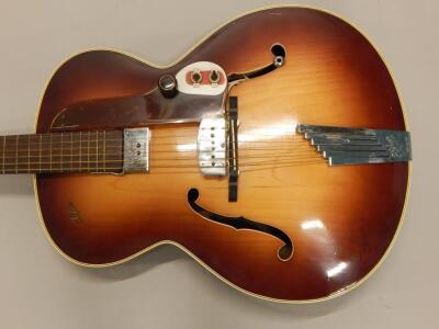 A Hofner Senator electric acoustic guitar - 2