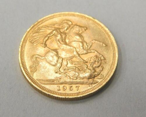 An Elizabeth II full gold sovereign