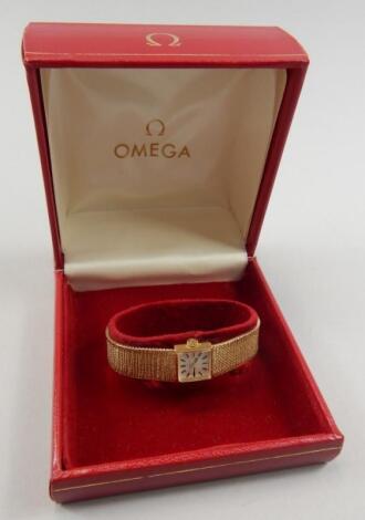 A 9ct gold Omega ladies wristwatch