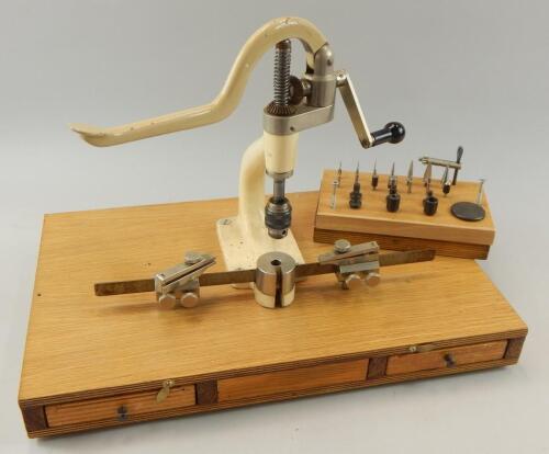 A clock or watch maker's drill