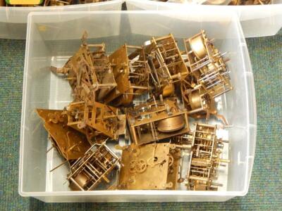 A large quantity of German and English brass movements - 8