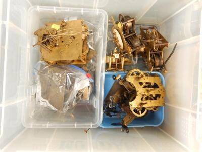 A quantity of brass clock movements - 2