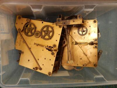 A quantity of brass clock movements - 4