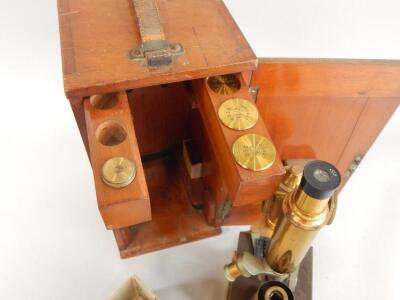 A Ross brass microscope - 2