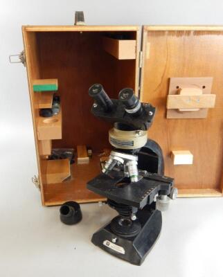 A Vickers instrument binocular laboratory microscope