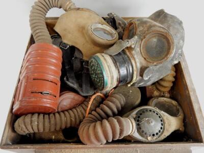 A quantity of gas masks etc.