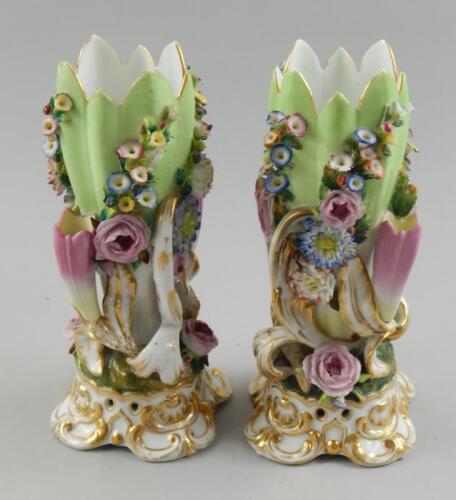 A pair of Jacob Petit Paris porcelain vases