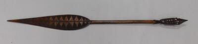 A ceremonial South Sea Island style hardwood paddle