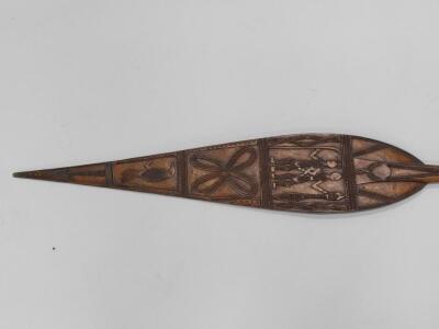 A ceremonial South Sea Island style hardwood paddle - 3