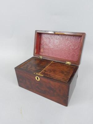 An early 19thC mahogany tea caddy - 2