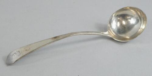 A George IV silver Old English pattern ladle