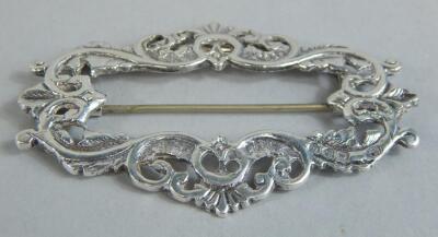 A late Victorian silver buckle