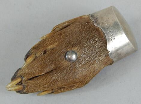 An animal claw brooch