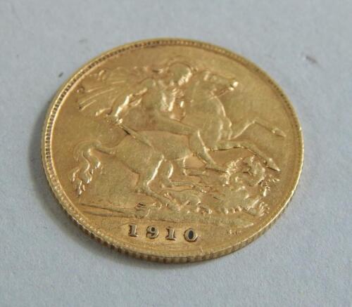 An Edward VII half gold sovereign