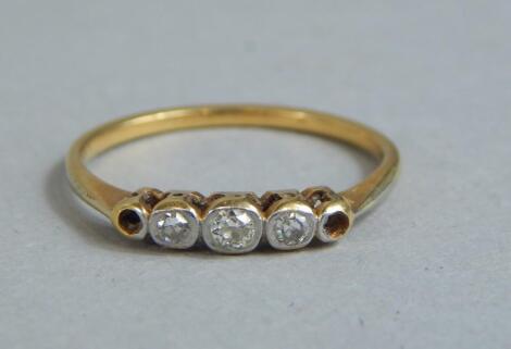 A five stone diamond ring