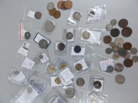 A large quantity of foreign coins