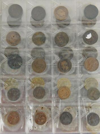 An album of mixed English and foreign coins