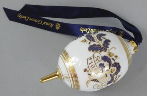 A Royal Crown Derby Christmas bauble
