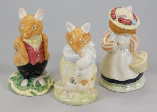 Three Royal Doulton Brambly Hedge figures