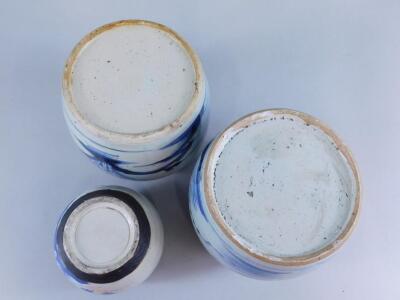 Two Chinese provincial blue and white porcelain ginger jars - 2
