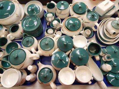 A large quantity of Denby Greenwheat pattern stoneware