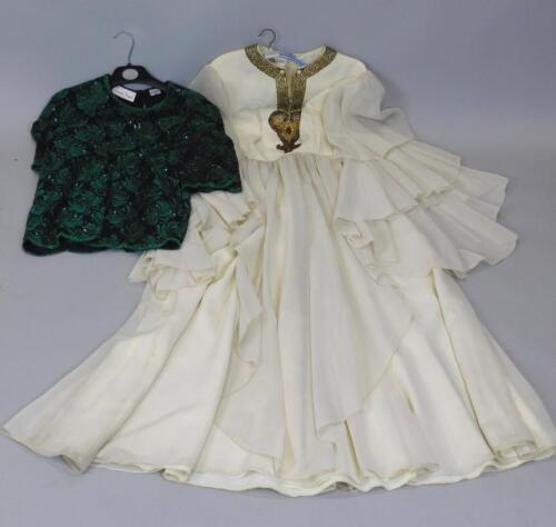 A polyester vintage style dress