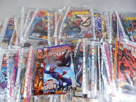 Two boxes of Spiderman comics