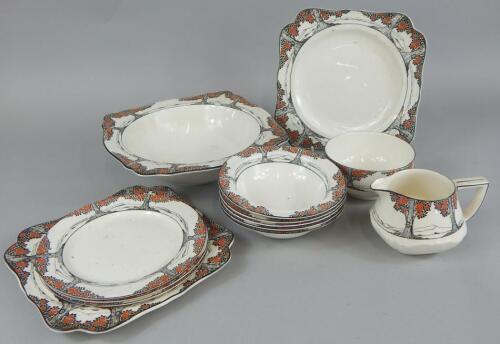 Various items of Crown Ducal Orange Tree ceramics