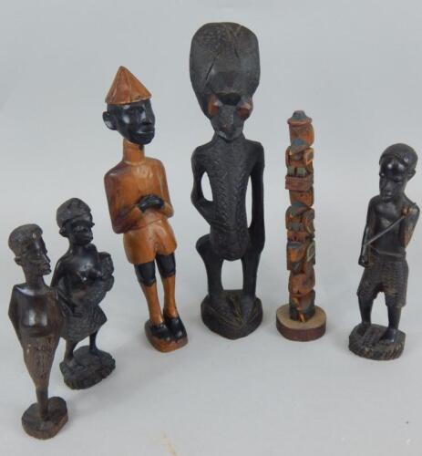 Various African tribal figures