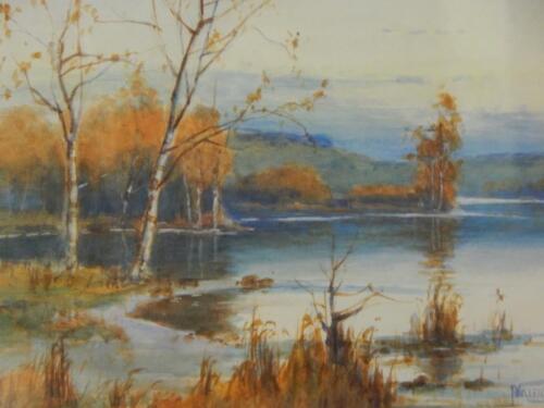 P Valentine (19th/20thC). River landscape