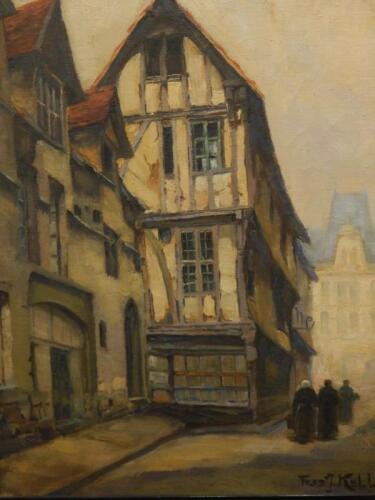 Fred J Kell (19th/20thC). Continental street scene