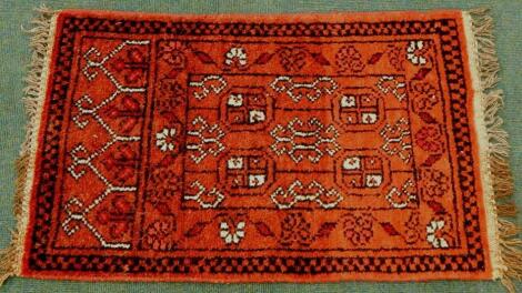 A woollen rug in Middle Eastern style