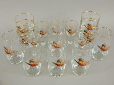 A suite of 20thC table glass