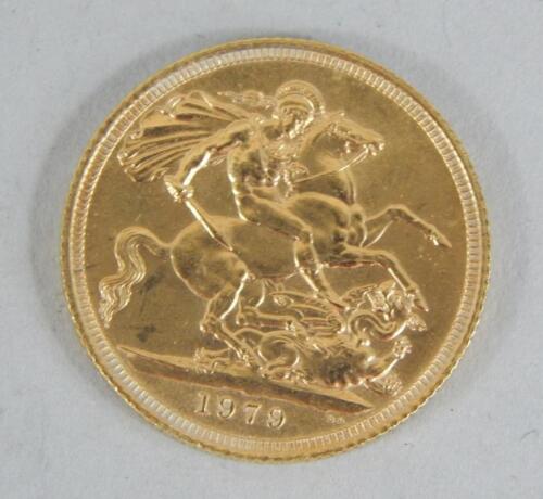 An Elizabeth II 1979 full gold sovereign