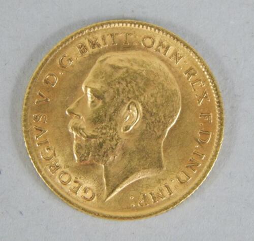 A George V 1911 gold half sovereign