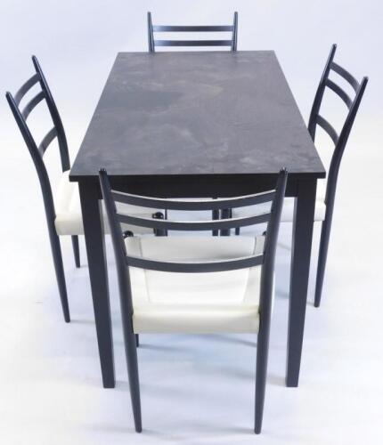 An ebonised G-Plan kitchen or dining table designed by Eric Gomme