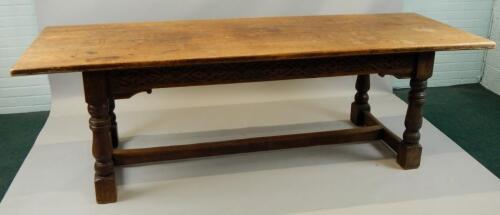 An oak refectory table