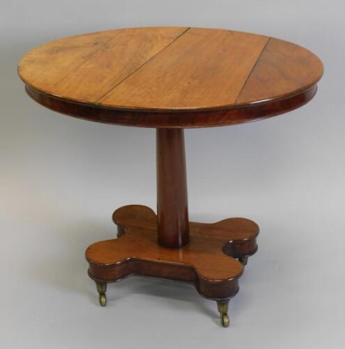 A Continental walnut occasional table