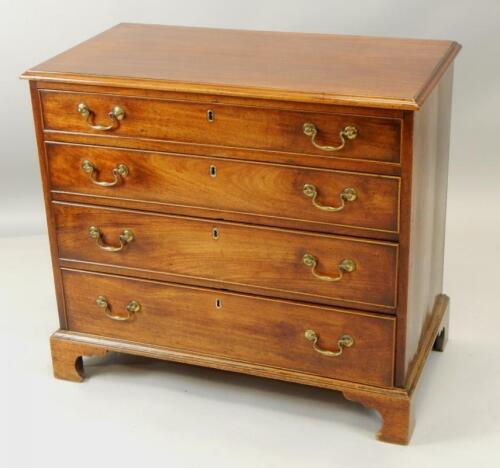 A George III mahogany chest of drawers