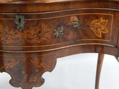 An early 19thC Dutch floral marquetry dressing table - 5