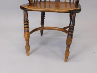 A mid 19thC ash and elm Windsor chair - 4