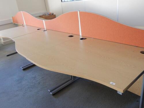 *A suite of seven ergonomic office tables