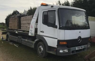 A 1999 Mercedes car transporter recovery vehicle