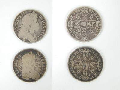 A Charles II half crown 1663