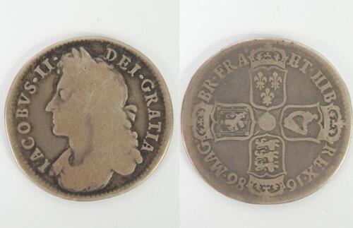 A James II half crown 1686.