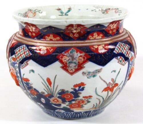 A late 19thC Imari pattern jardiniere